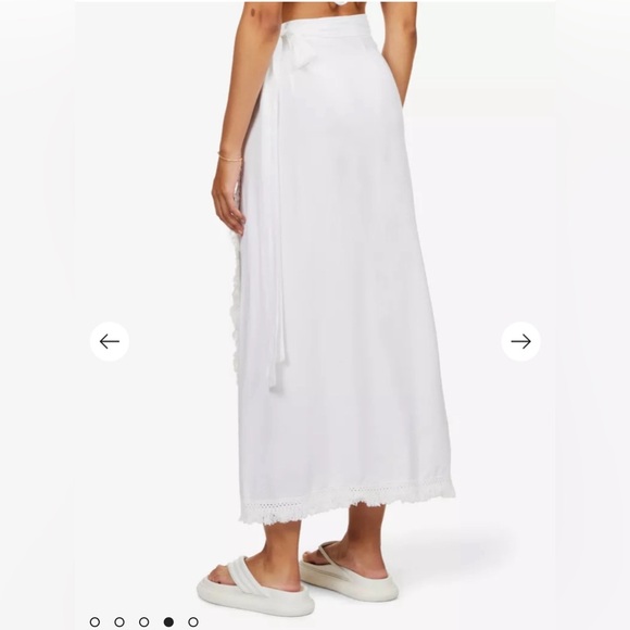 Melissa Odabash Lily high-rise woven maxi skirt White Size Small - Picture 7 of 11